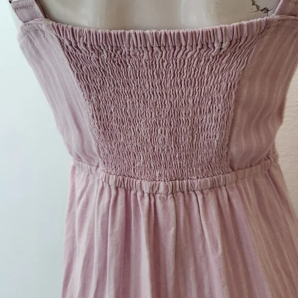 Sonoma Linen Blend Stripped Dress Size Medium - Picture 4 of 12